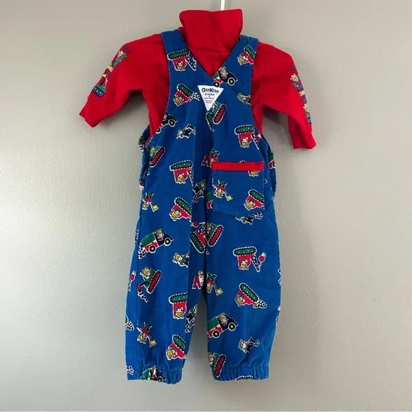 Vintage Oshkosh B’Gosh Mice at Work matching Overall Set - Picture 2 of 13
